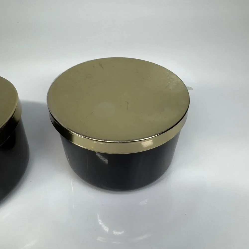 Z GALLERIE Canisters Black Ceramic Steel Lid Multi Use Storage Duo 2 Piece Set